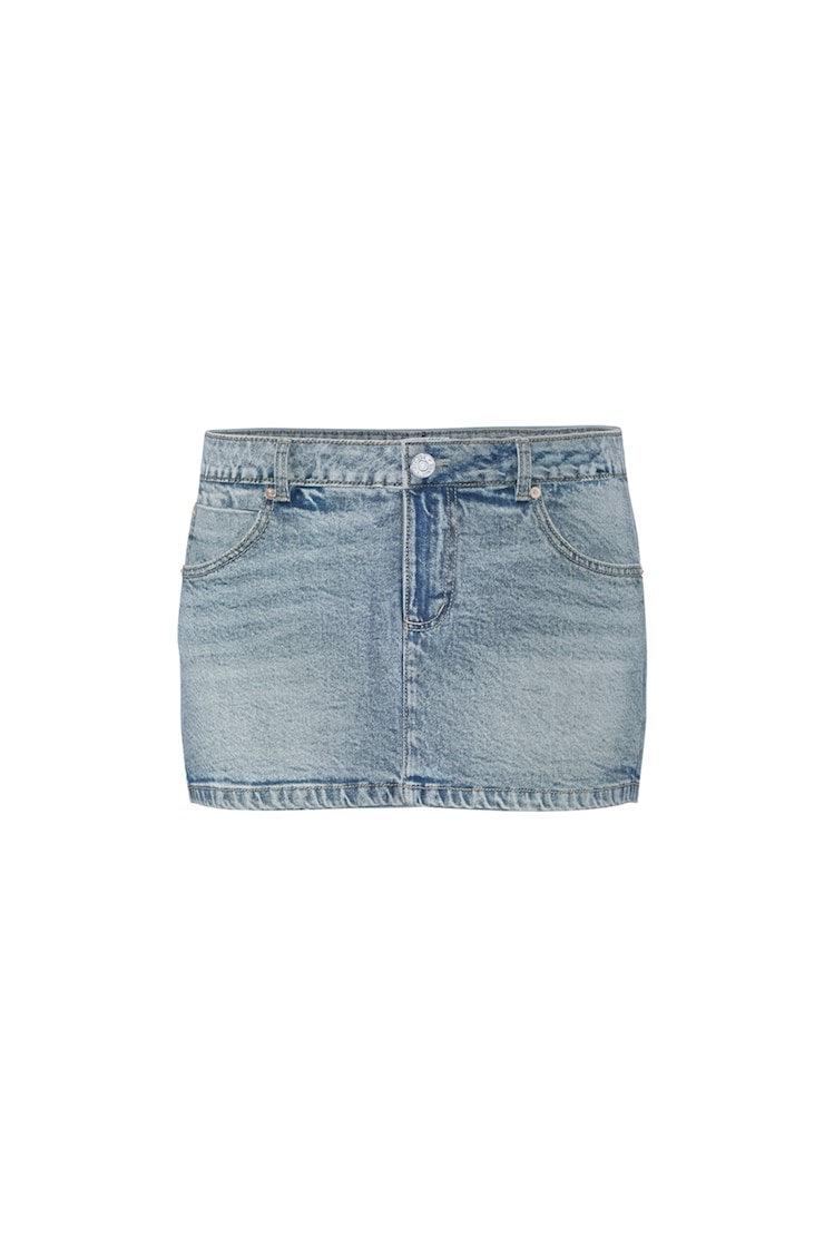 Denim Micro Skort - Image 19