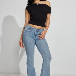Low Rise Flare Jeans