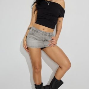 Denim Micro Skort