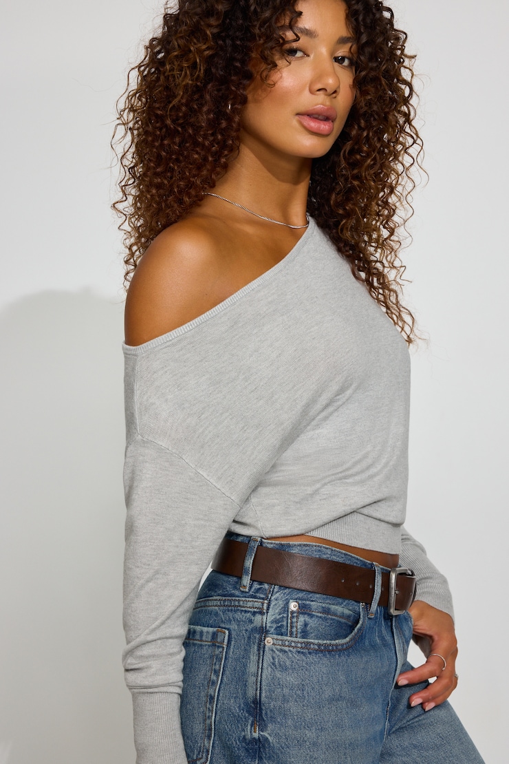 Rae Asymmetric Fine Sweater