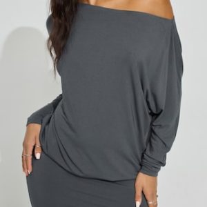 Long Sleeve Banded Bottom Dress