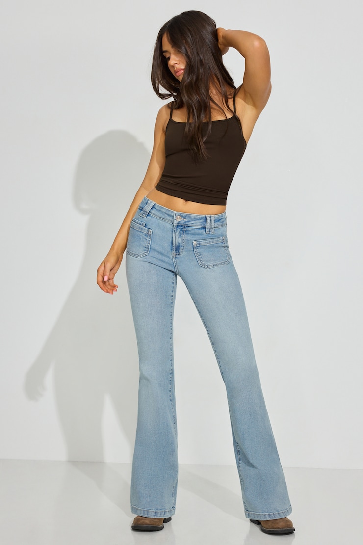 Low Rise Flare Jeans - Image 7
