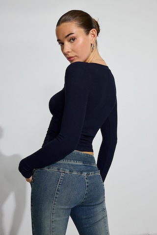 Serene Deep V-Neck Long Sleeve Top - Image 3