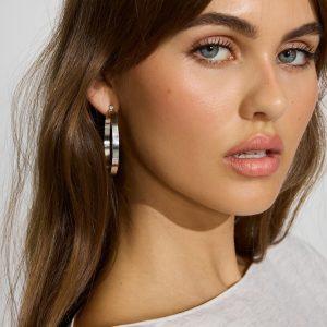 3 Pack Smooth & Textured Hoop Earrings