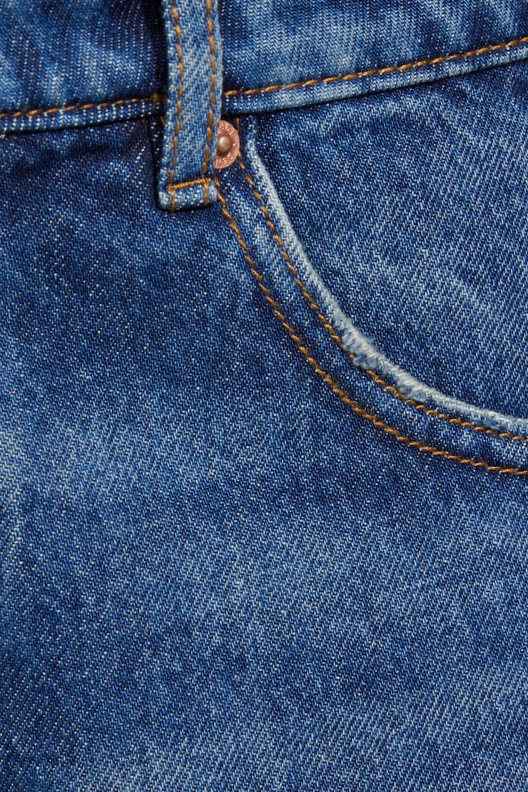 Denim Relaxed A-Line Shorts - Image 4