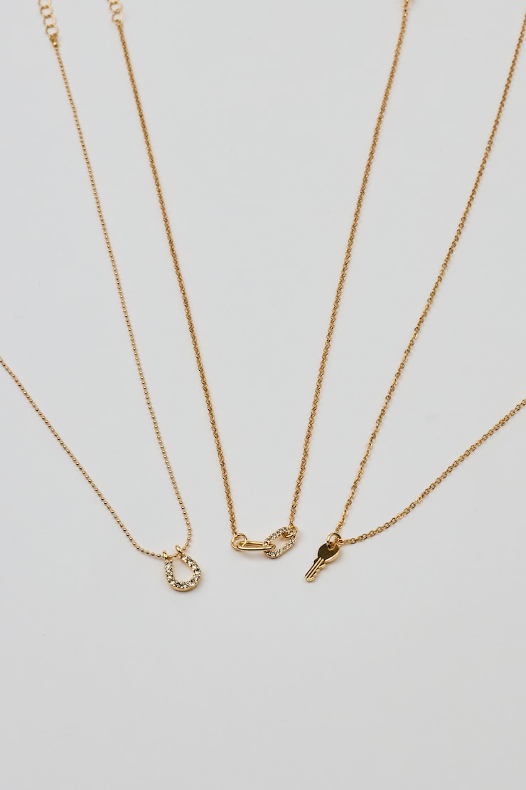 Set of 3 Key, Shoehorn & Link Necklaces - Image 2