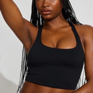 Active Cropped Racerback Tank Top