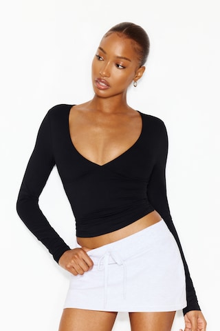 Sleek Plunge Longsleeve Top - Image 5