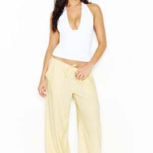 Millie Linen Pull-On Pants