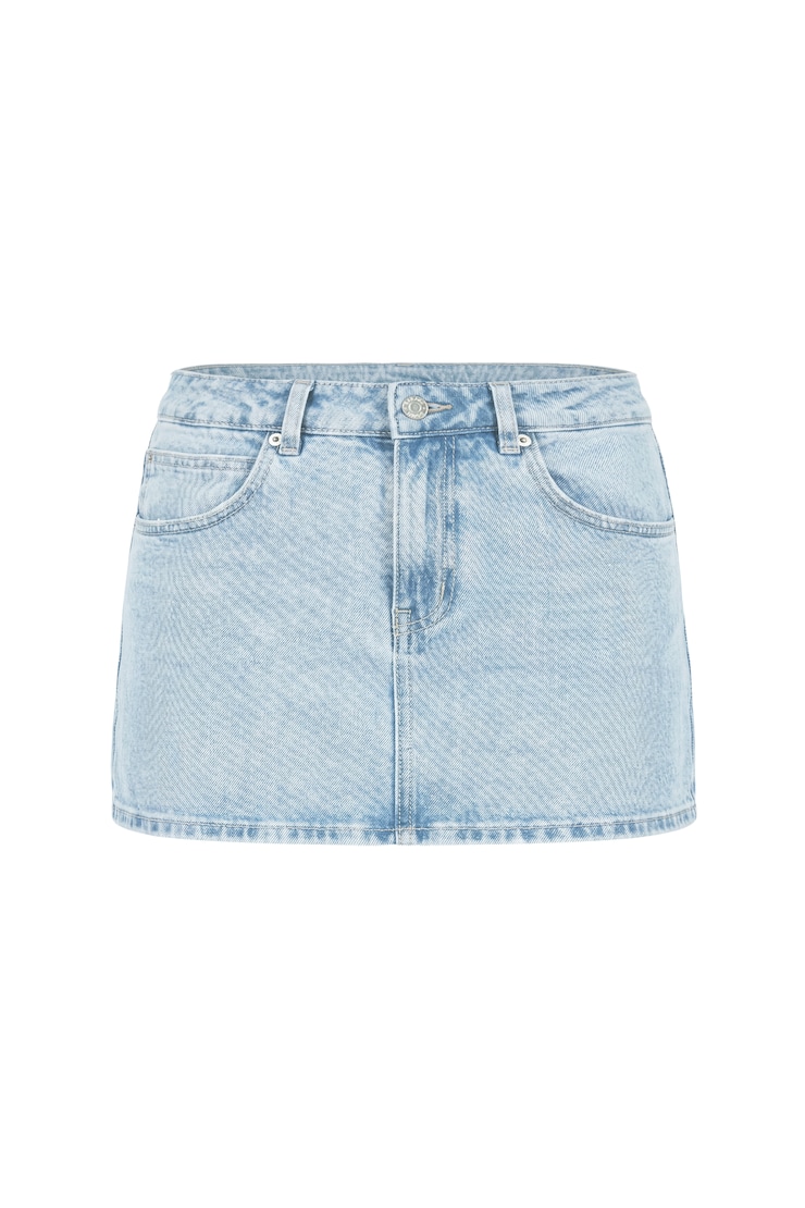 Denim Micro Skort - Image 10